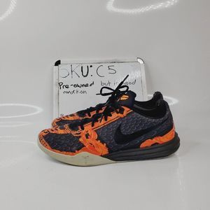 Nike Mens Black Orange Kobe Mentality 704942-200 Athletic Basketball Shoes Sz 10